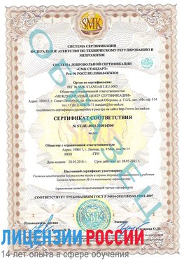 Образец сертификата соответствия Севастополь Сертификат OHSAS 18001